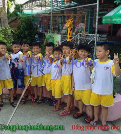Áo phông quần đùi đồng phục mầm non
